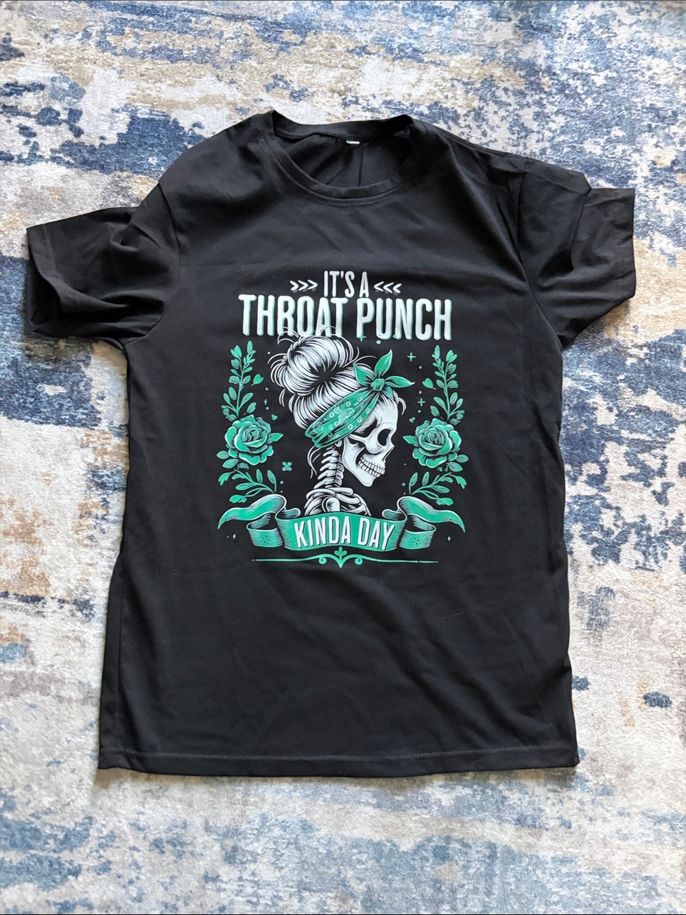 Black Graphic Tee "It's A Throat Punch Kinda Day"